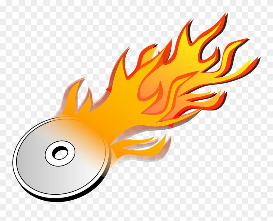 Cartoon Fire Png 20, Buy Clip Art - Cd Burning Transparent Png