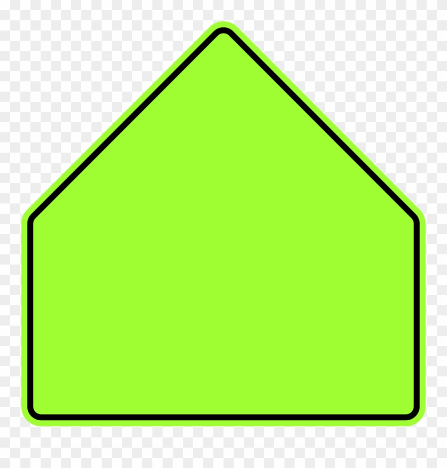 Pentagon Warning Sign - Green Pentagon Sign Clipart