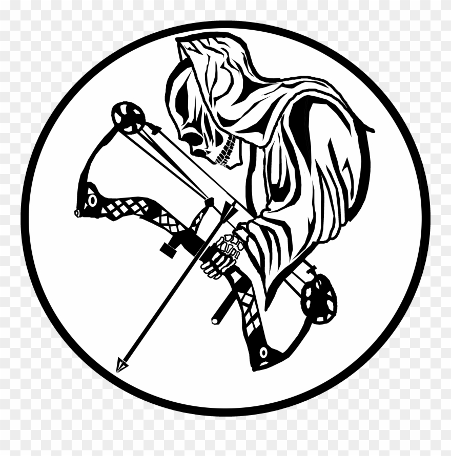 Killer Bowhunter - Bow Hunting Grim Reaper Clipart