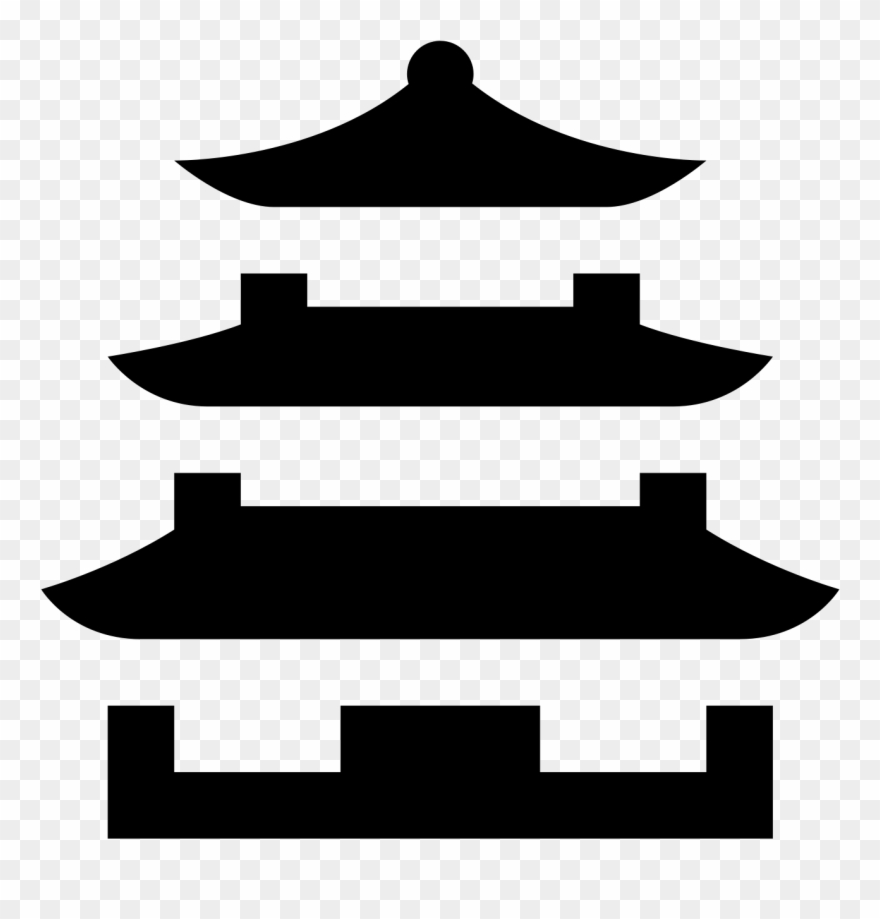 This Is A Three Tier Building - Temple Clipart