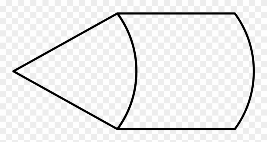 Cone And Cylinder - Line Art Clipart