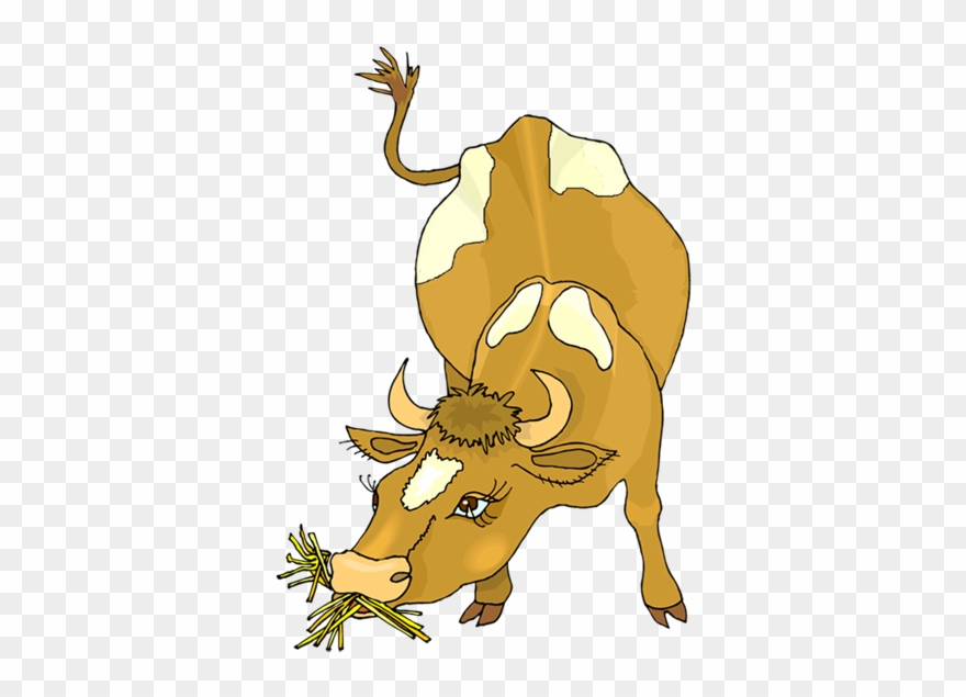 Publicat De Eu Ciresica La - Cartoon Cow Eating Clipart