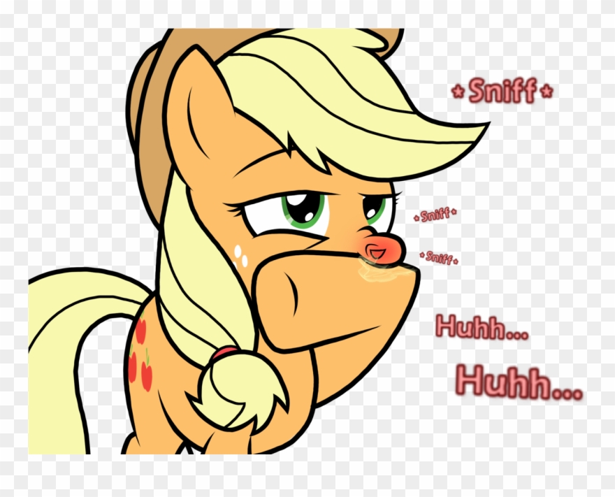 Applejack Artist Sneezyapplejack Flu Illness Artistsneezyapplejack - Sneeze Red Nose Clipart
