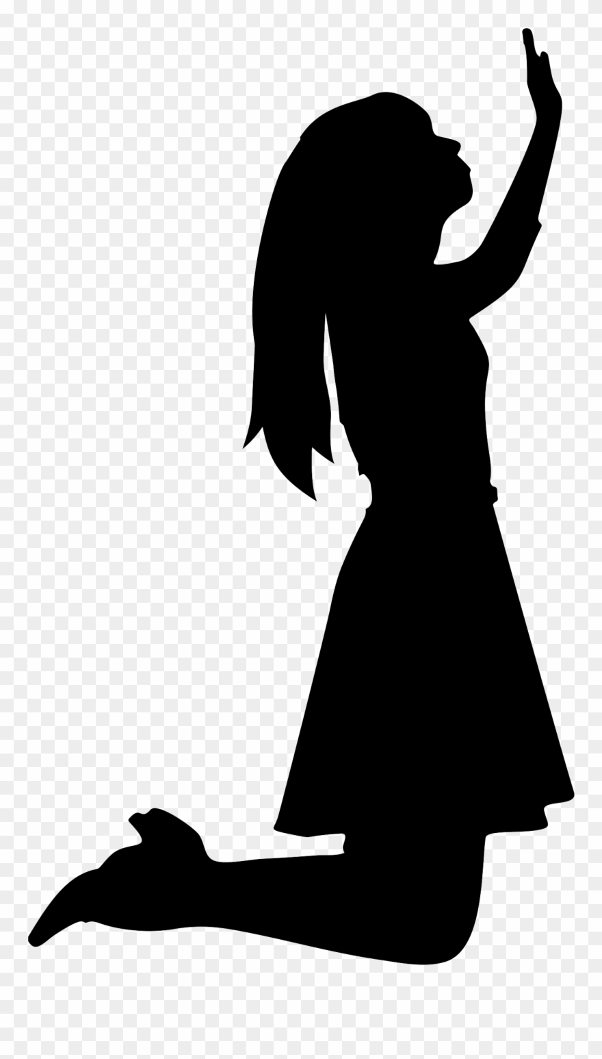 Woman God Liturgical Dance - Silhouette Worship Png Clipart