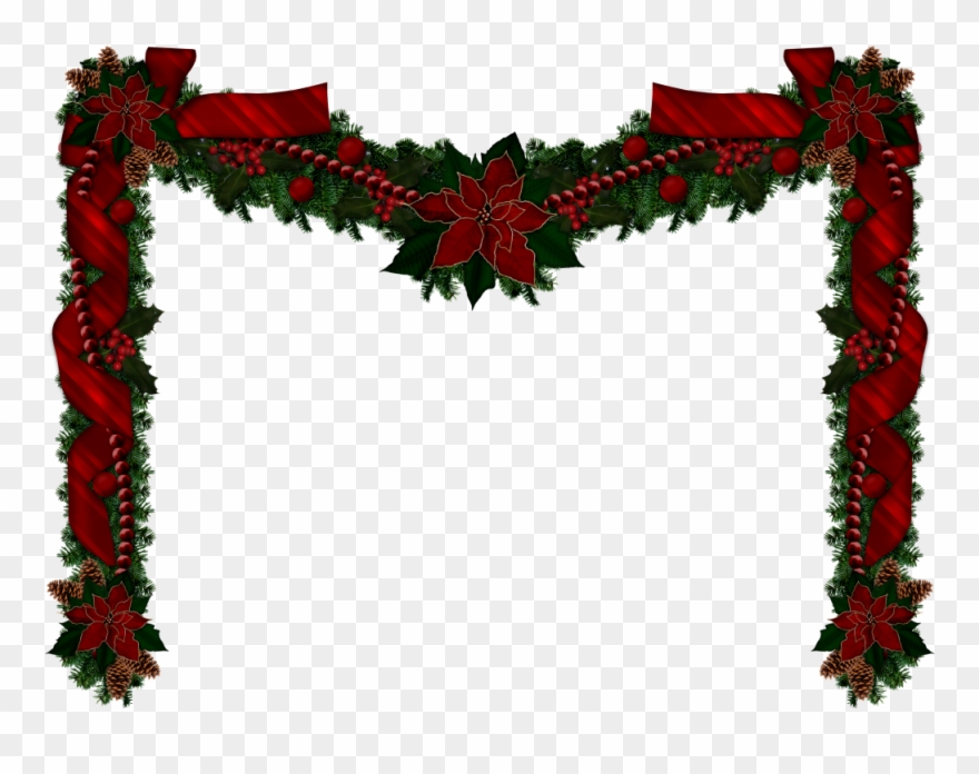 Christmas Garlands, Christmas Clipart, Rustic Christmas, - Transparent Christmas Garland Clipart - Png Download