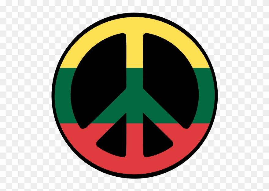 Peace Sign Clipart Cnd - Lithuania - Png Download