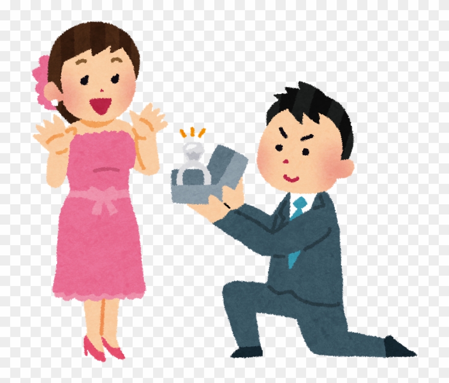 Kyoko The House-wife Will Spend Her Last Year Of College - 指輪 を もらう イラスト Clipart