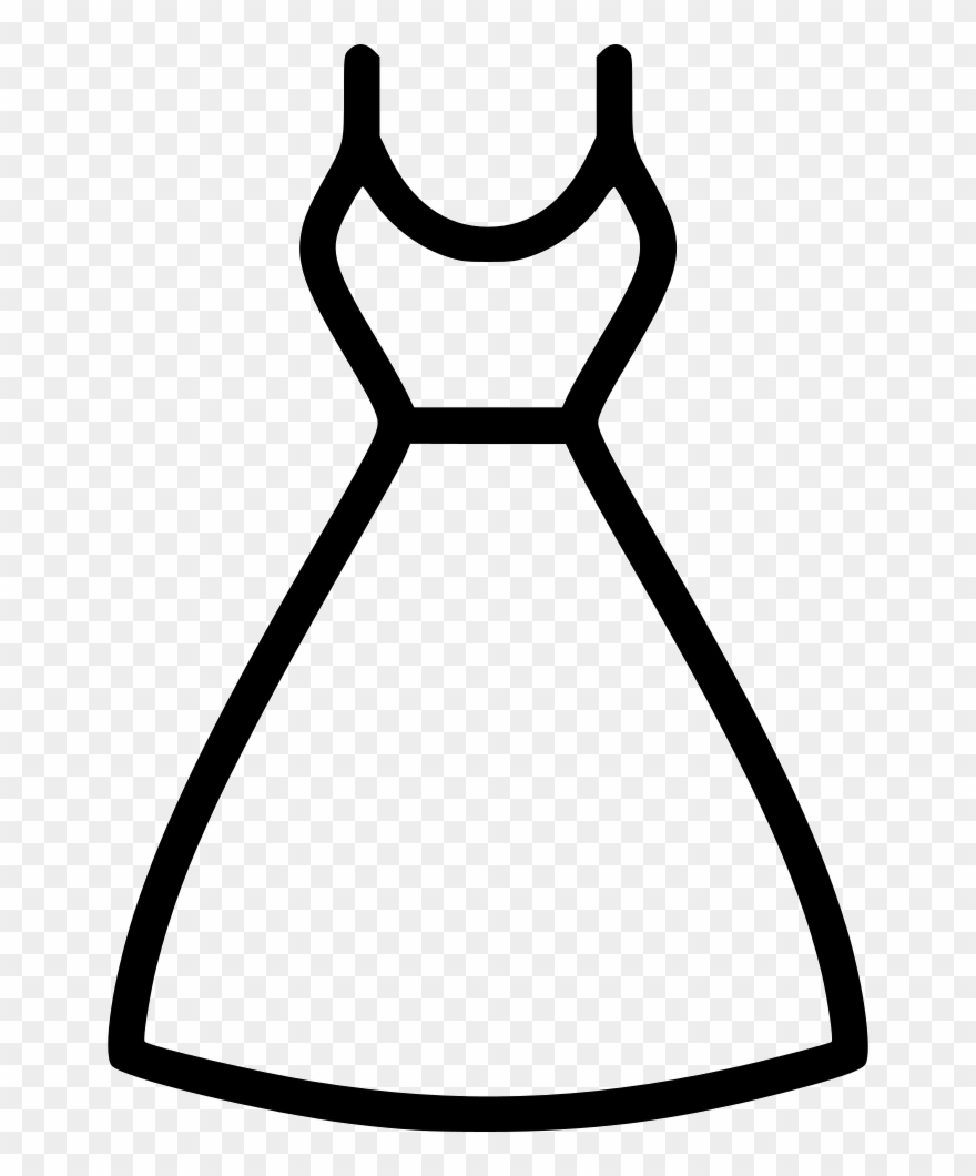 Dress Girl Women Fashion Garment Comments - Silueta De Vestido Clipart