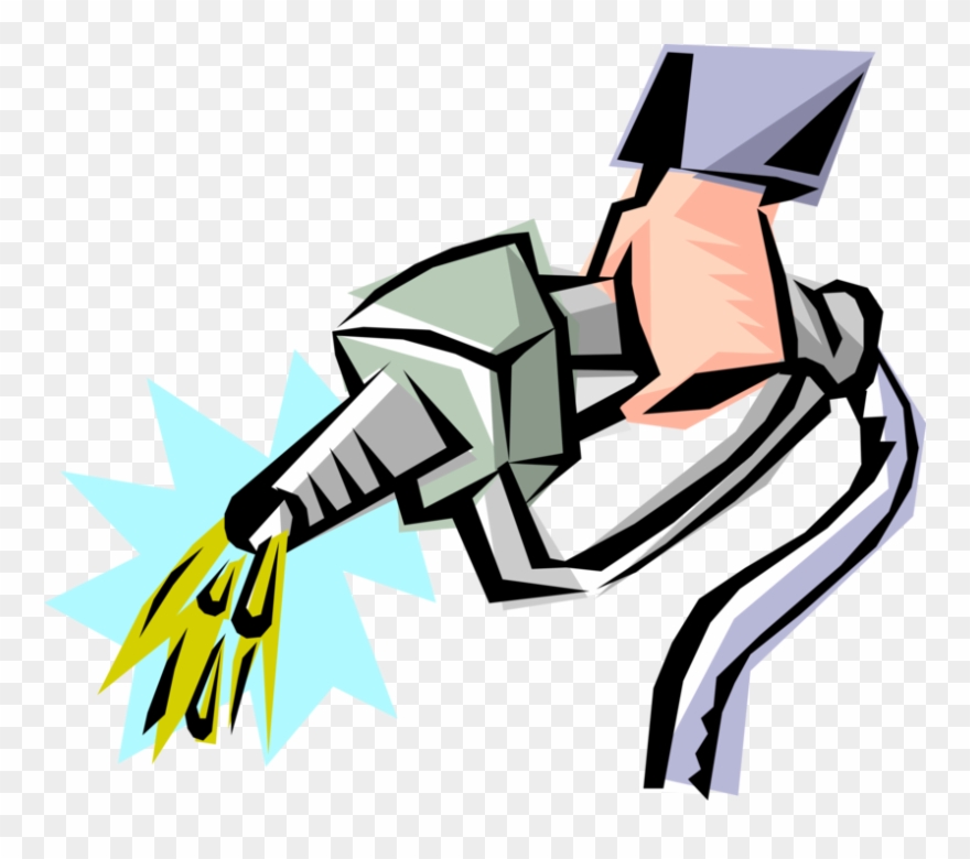 Vector Illustration Of Fossil Fuel Petroleum Gas Service - Gasoline Clipart