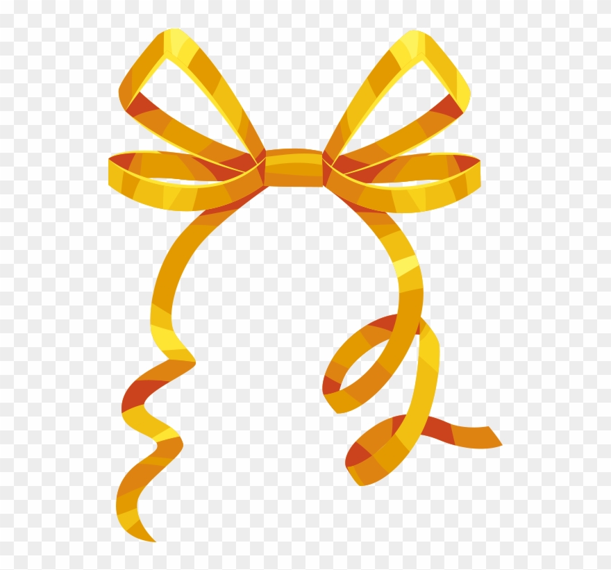 蝴蝶结金色蝴蝶结丝带 - Ribbon Clipart