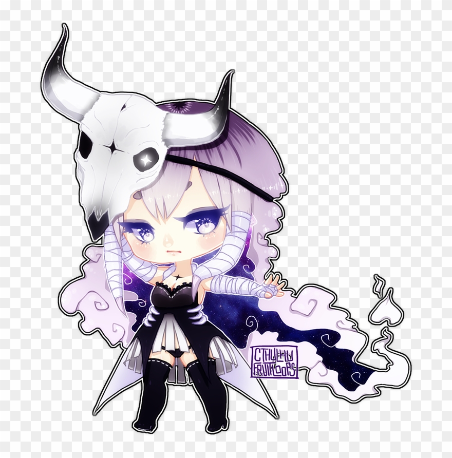 Spoopy Anime Girl Clipart