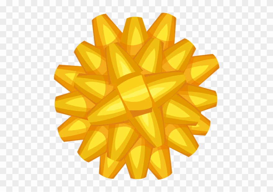 蝴蝶结金色蝴蝶结丝带 - Ribbon Clipart