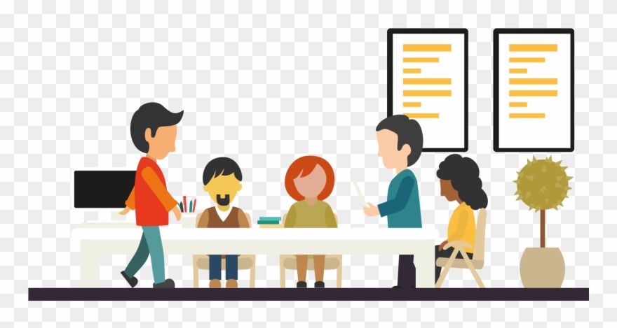 Department, You Will Form A Unit With Three Other Participants - Cartoon Clipart