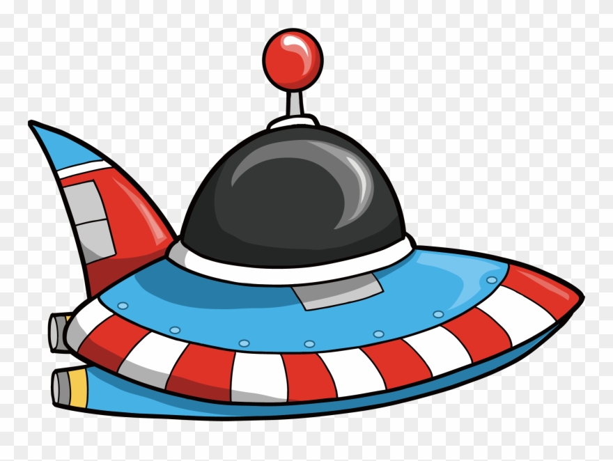 Outer Space Saucer Spacecraft Clip Art Color - Space Vector - Png Download