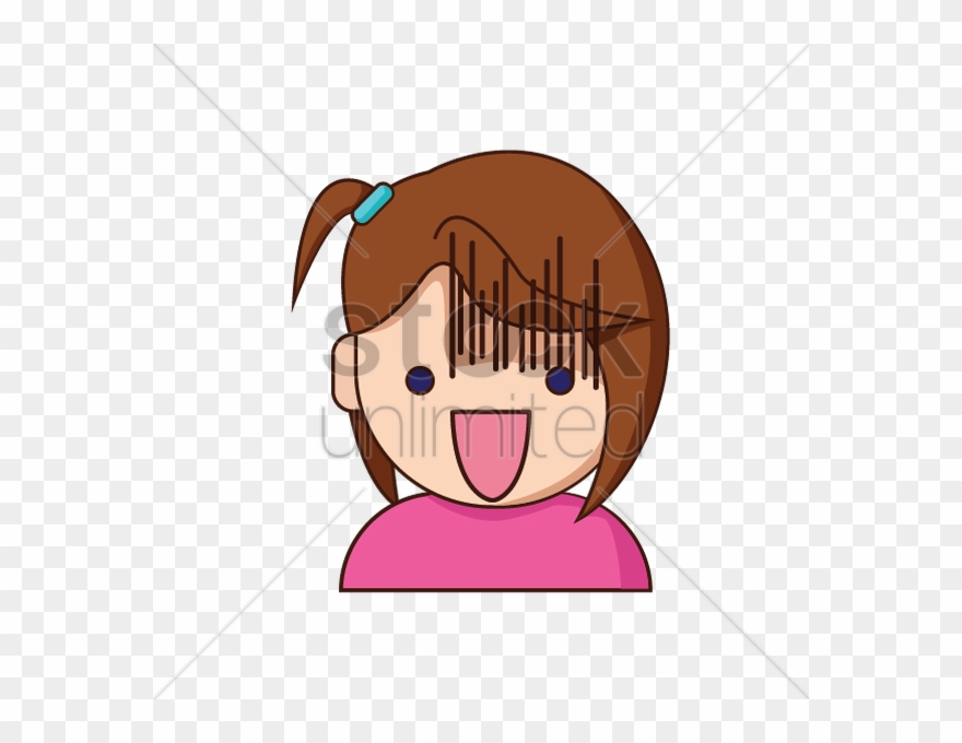 Girl Laughing Vector Image - Cartoon Girl With Spectacles Clipart