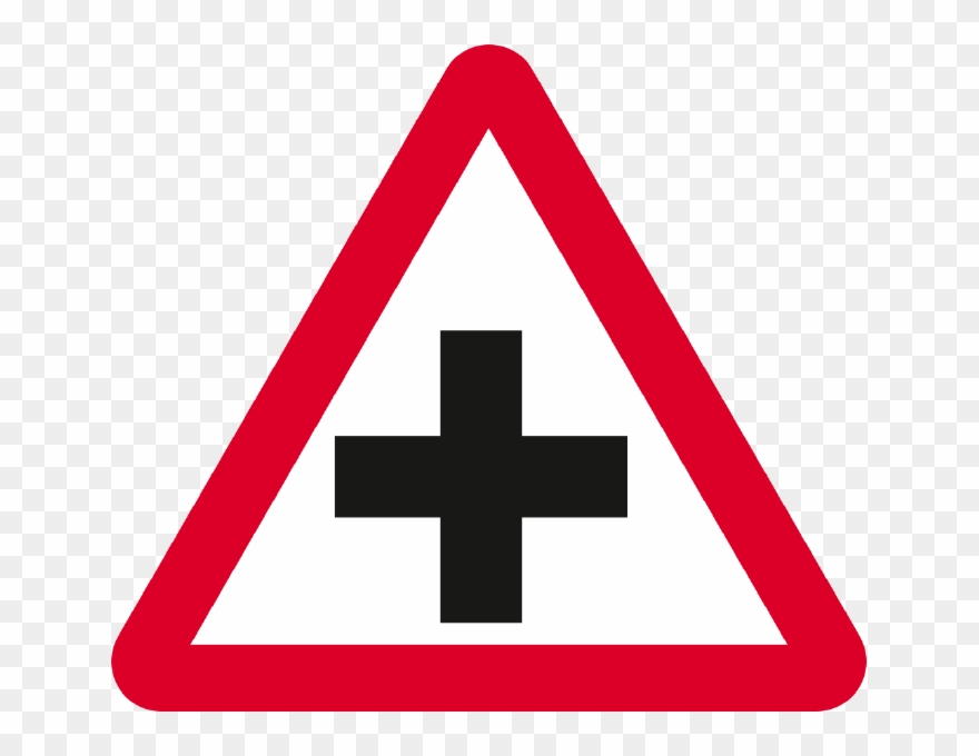 1964 Cross Roads Sign - Segnale Di Passaggio A Livello Con Barriere Clipart