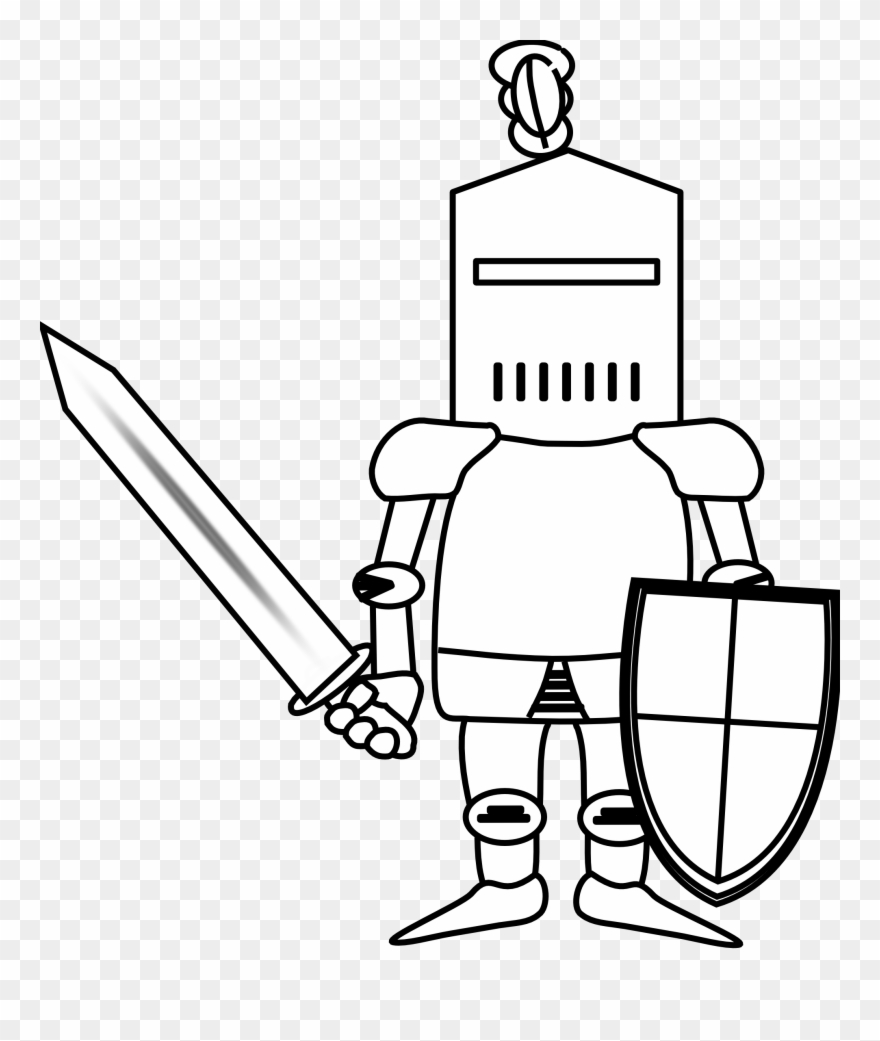 Knight Many Interesting Cliparts Black And White - Disegni Da Colorare Cavaliere - Png Download