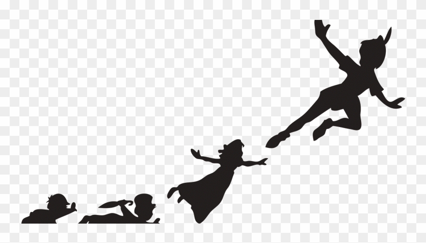 Peter Pan Character Shadows Clipart