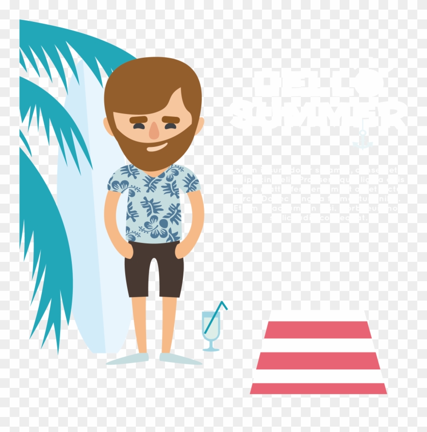 Png Black And White Clip Art Surfing Teenager Transprent - Illustration Transparent Png
