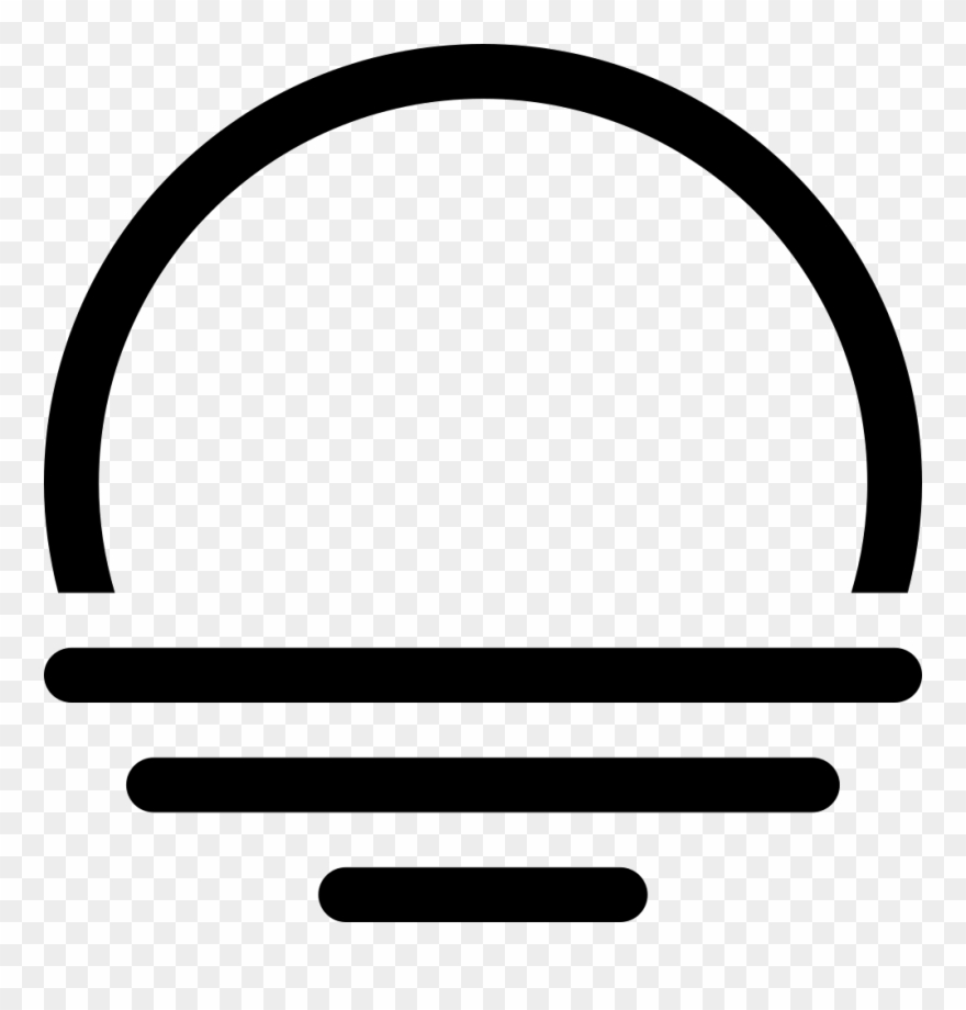 Weather Interface Symbol Of A Semicircle On Three Lines - Arc Shape Clipart