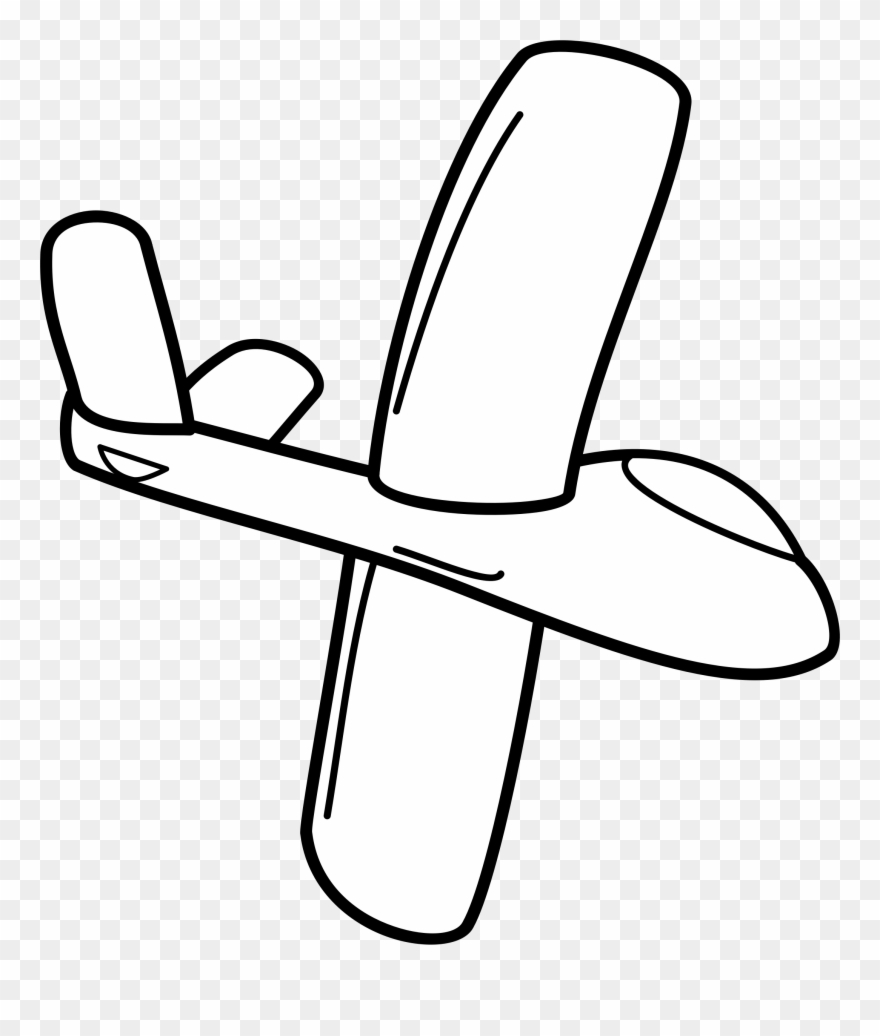 Cartoon Glider Bottom Side By @lhabc, A Cartoon Style - Outline Of A Glider Clipart