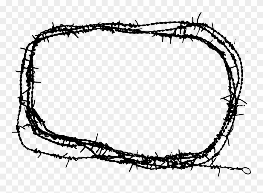 8 Barbed Wire Frame - Line Clipart