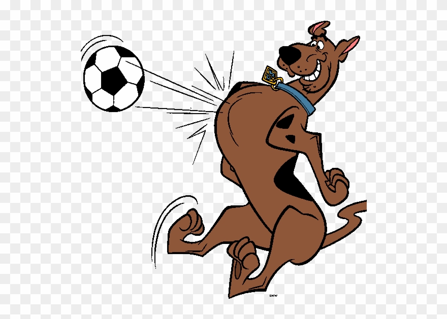 Scooby Doo Cartoon Phreek - Scooby Doo Playing Soccer Clipart