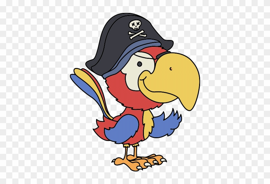 Vinilo Decorativo Loro Pirata - Loro Pirata Infantil Clipart