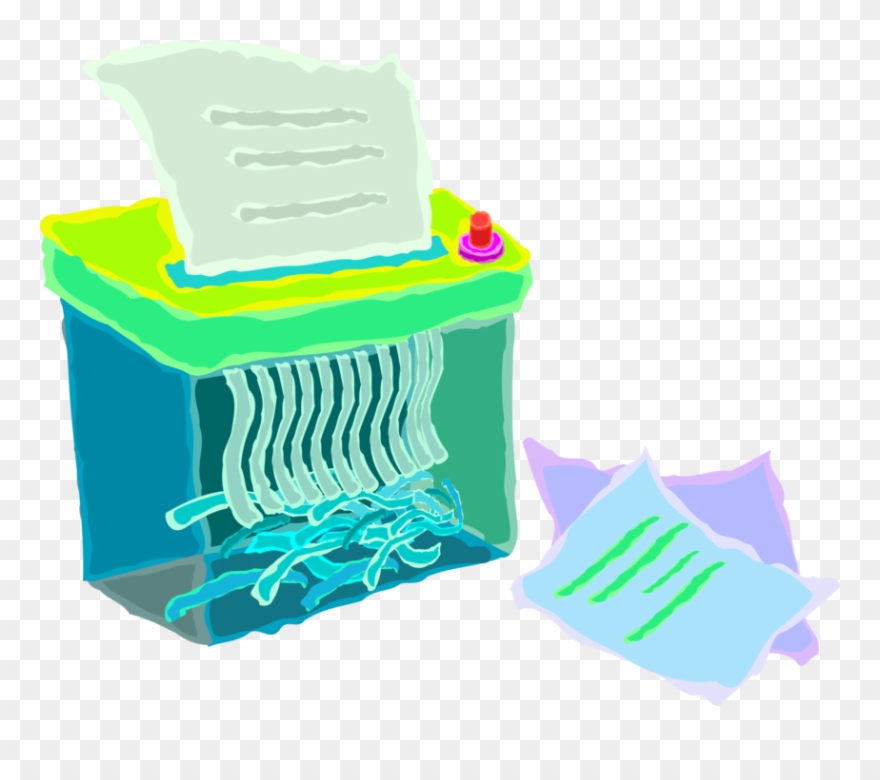 Vector Illustration Of Office Paper Shredder Destroys Clipart