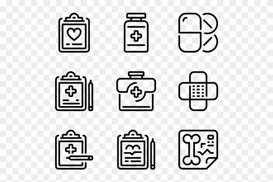 Medical And Healthcare - Corruption Icons Clipart