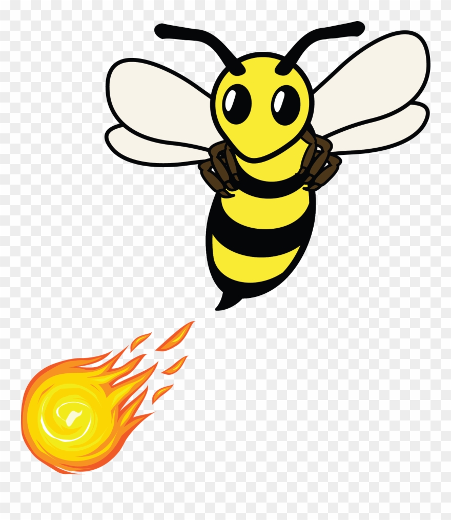 Firebee With Fireball - Wiki Clipart