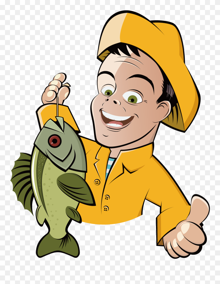 Fishing Cartoon Fisherman Clip Art - Cartoon Fisherman - Png Download