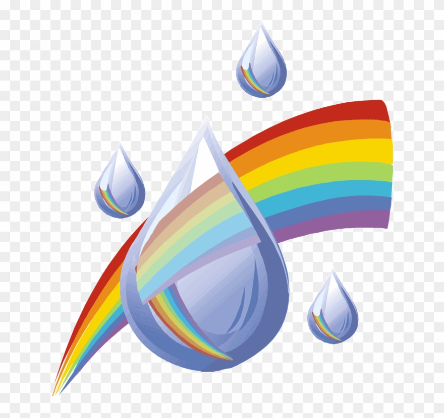 Обои Для Рабочего Стола С Персонажами Мультфильмов - Rain Drop Rainbow Clipart