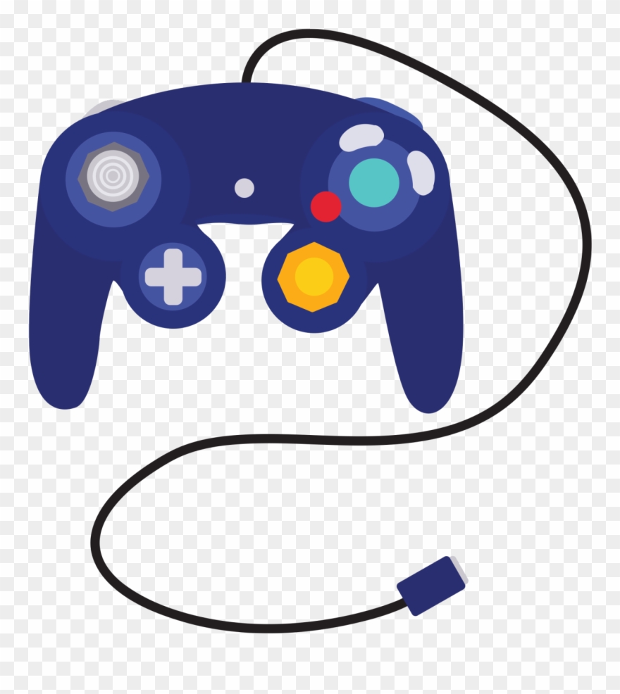 Video Game Controller Clip Art - Game Cube Controller Vector - Png Download