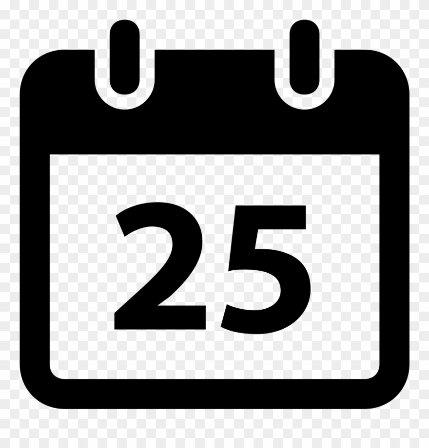 Black-white Android Calendar - 26 Icon Clipart