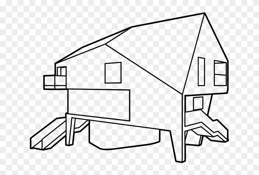 Medium Image - Budovy Omaľovánky Clipart