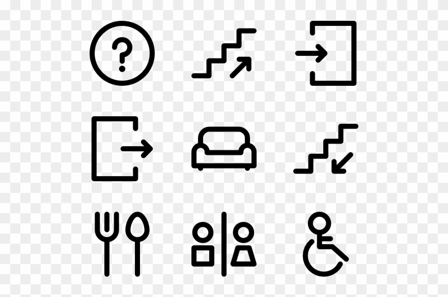 Airport Vector Infographic - Web Design Line Icon Clipart