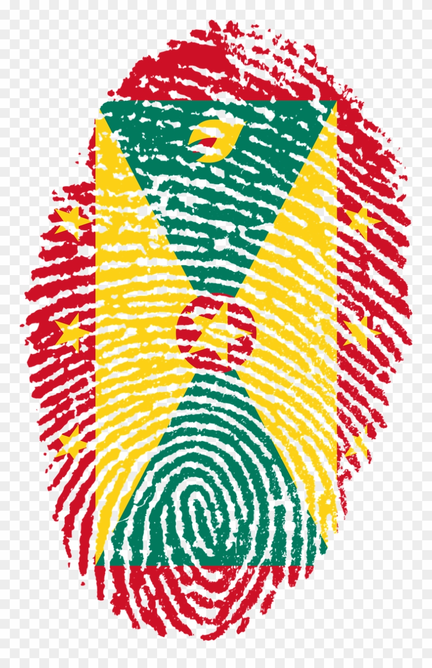 Travel, Grenada, Flag, Fingerprint, Country - Grenada Flag Clipart