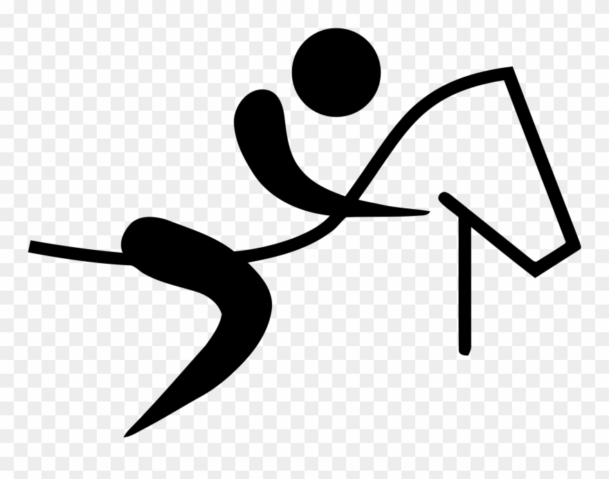 Equestrian Racing Club Sabotaged - Olympic Horse Riding Logo Clipart