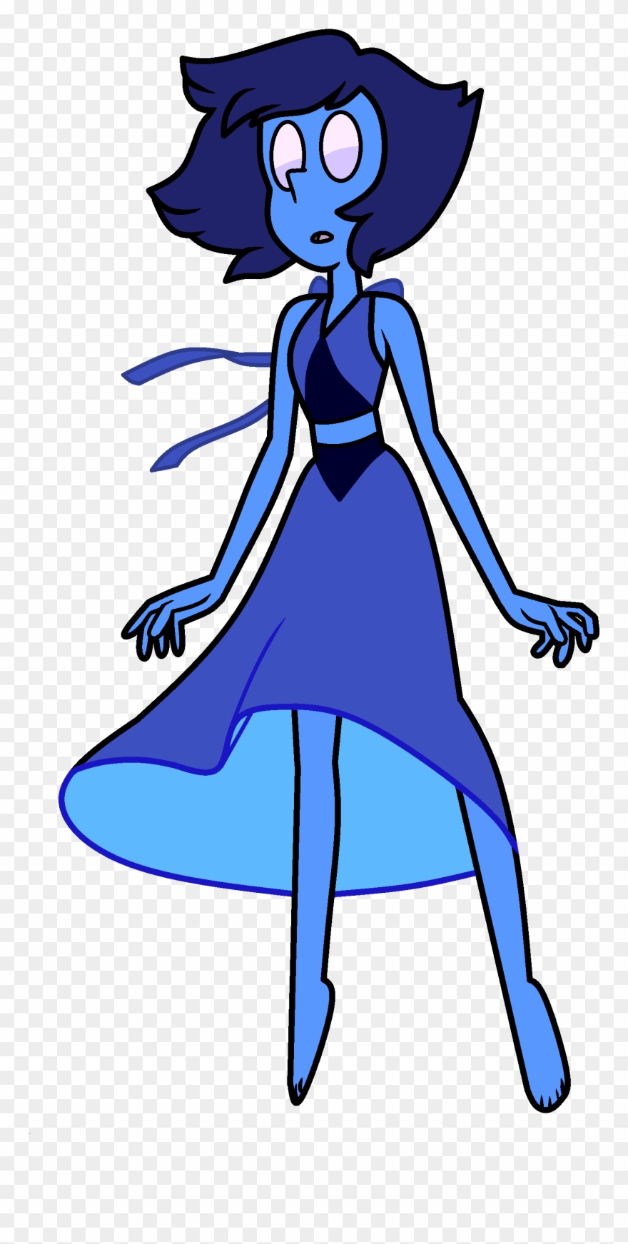 Lapis With Cracked Gem From "mirror Gem " Lapis' Cracked - Steven Universe Lapis Lazuli Cracked Gem Clipart