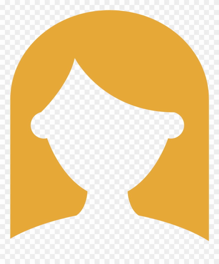 Long Hair Golden Retro Straight Hair Clipart Png Transparent Png