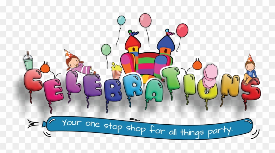 Home Celebrations Party Hire And Bouncy Castles - Celebrations Logo Clipart