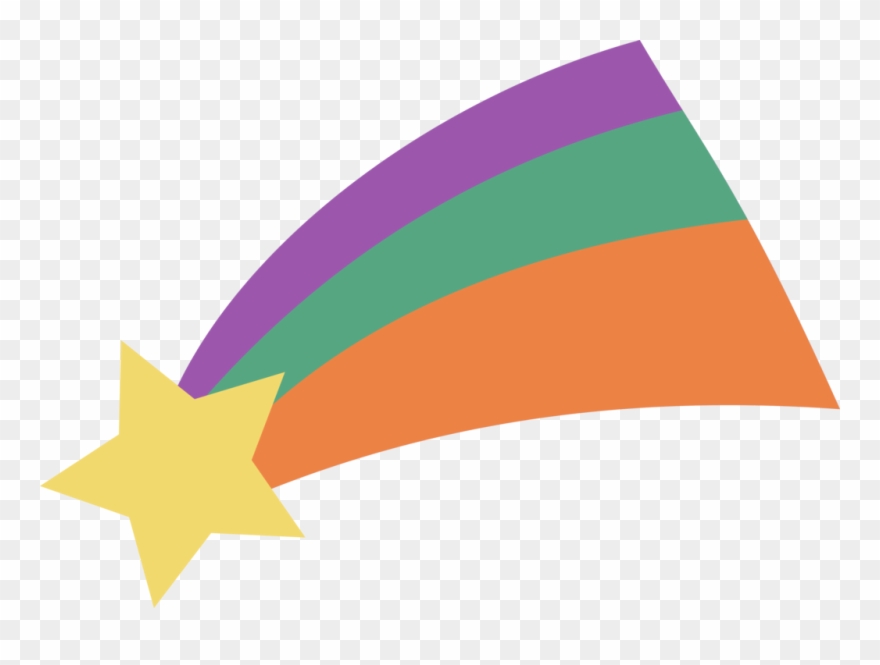 Flat Design Shooting Star - Estrella Fugaz Gravity Falls Clipart