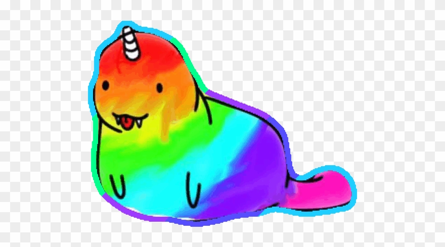Clipart Lion Unicorn - Colorful Narwhal - Png Download