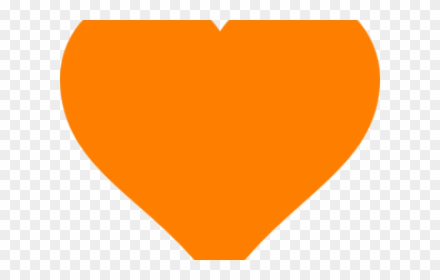 Heart Clipart Orange - Heart Pumpkin Stencil Free - Png Download