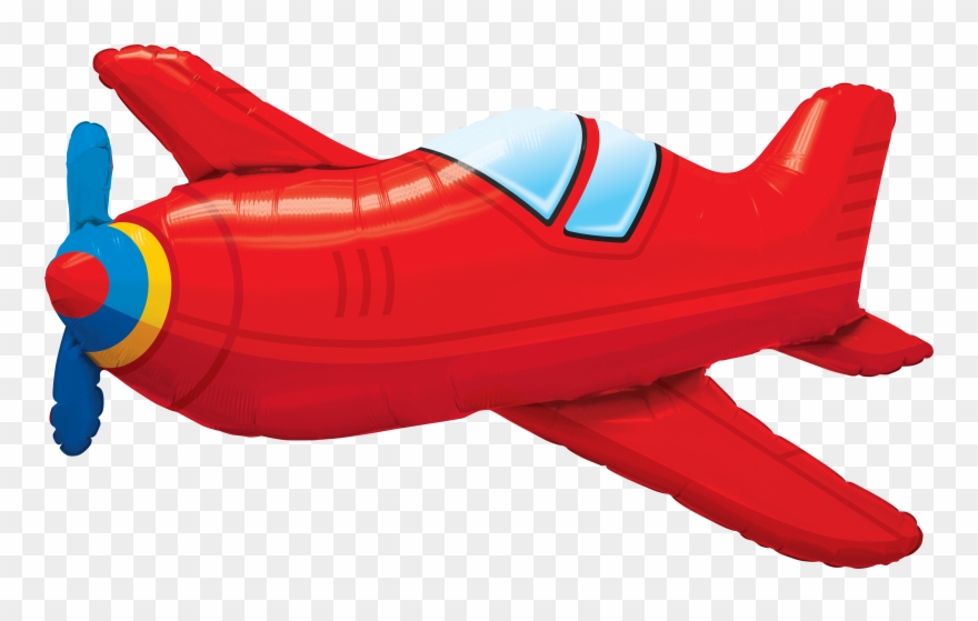 Png Transparent Download Shape Foil Red Sw Each Pkgd - Airplane Balloons Clipart