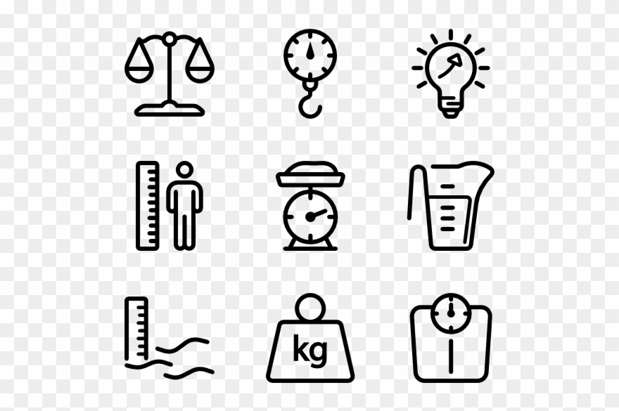 Scale And Measurement - Bar Icons Clipart
