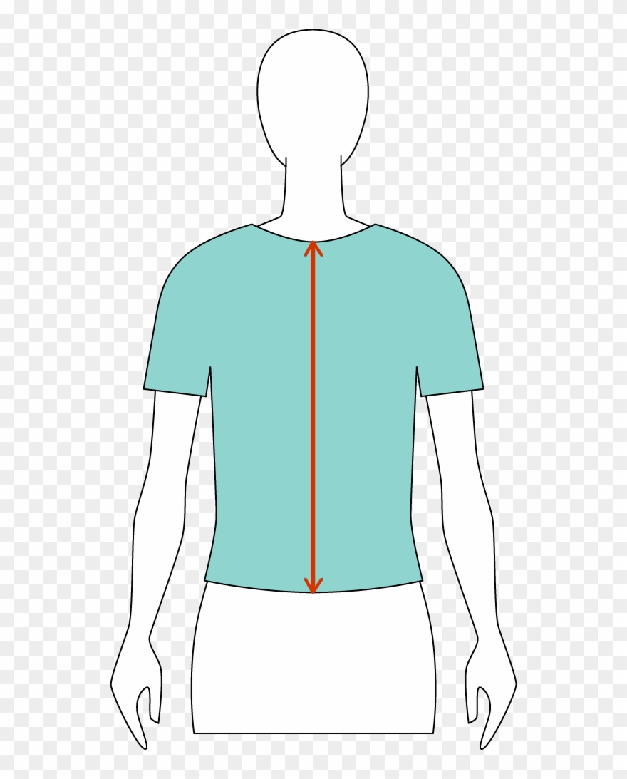 The Garments Are Measured In Your Center, In Your Back, - Measurement Clipart