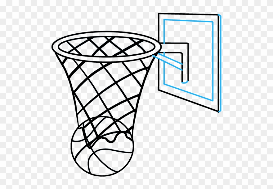 How To Draw Basketball Hoop - Draw A Basketball Hoop Clipart