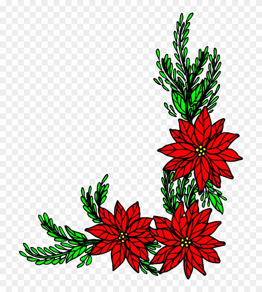 Poinsettia Merry Christmas Yard Sign Clipart
